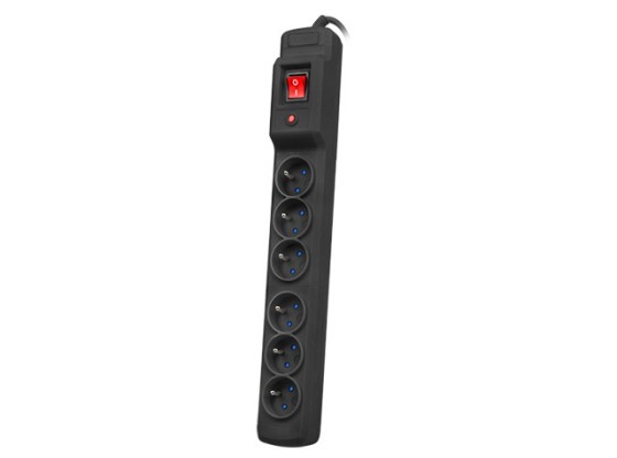 PROTECTOR CONTRA SOBRETENSIONES ARMAC MULTI M6 1,5M 6X TOMAS FRANCESAS NEGRO