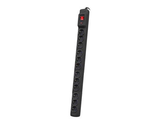 PROTECTOR DE SOBRETENSIÓN ARMAC MULTI M12 RACK 19" 5M 12X SALIDAS FRANCESAS NEGRO 