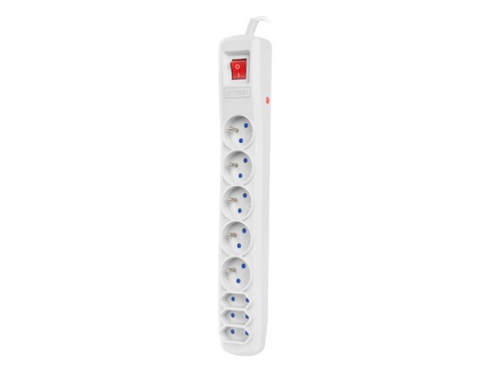 PROTECTOR DE SOBRETENSIÓN ARMAC R8 3M 5X TOMAS FRANCESAS 3X TOMAS EUROPLUG GRIS