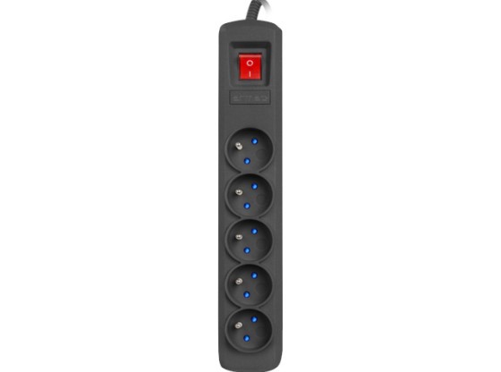 PROTECTOR CONTRA SOBRETENSIONES ARMAC R5 3M 5X TOMAS FRANCESAS ENCHUFE RECTO ENTRADA NEGRO