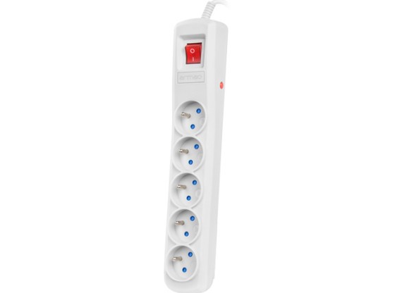 PROTECTOR CONTRA SOBRETENSIONES ARMAC R5 3M 5X TOMAS FRANCESAS ENCHUFE RECTO ENTRADA GRIS