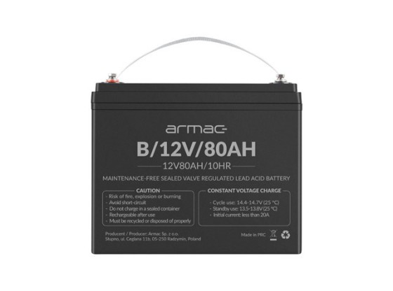 BATERÍA UNIVERSAL ARMAC VRLA AGM 12V/80AH