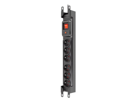 PROTECTOR CONTRA SOBRETENSIONES ARMAC MULTI M6 RACK 19" 3M 6X TOMAS IEC NEGRO