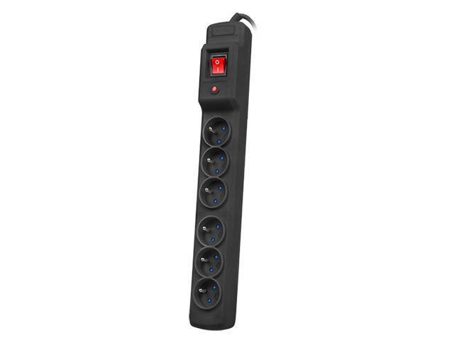 PROTECTOR DE SOBRETENSIÓN ARMAC MULTI M6 5M 6X SALIDAS FRANCESAS NEGRO 1