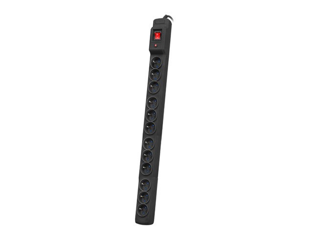 PROTECTOR CONTRA SOBRETENSIONES ARMAC MULTI 12M/10A RACK 19" 1.5M 12X TOMAS FRANCESAS NEGRO 1