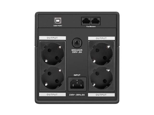 UPS ARMAC HOME H/1000F/LED LÍNEA-INTERACTIVA 1000VA 4X TOMAS SCHUKO USB-B LED 6