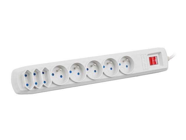 PROTECTOR DE SOBRETENSIÓN ARMAC R8 3M 5X TOMAS FRANCESAS 3X TOMAS EUROPLUG GRIS 3