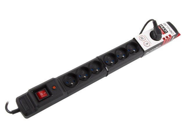 PROTECTOR CONTRA SOBRETENSIONES ARMAC MULTI M9 3M 9X SALIDAS FRANCESAS NEGRO 5