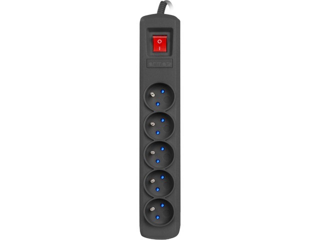 PROTECTOR CONTRA SOBRETENSIONES ARMAC R5 3M 5X TOMAS FRANCESAS ENCHUFE RECTO ENTRADA NEGRO 1