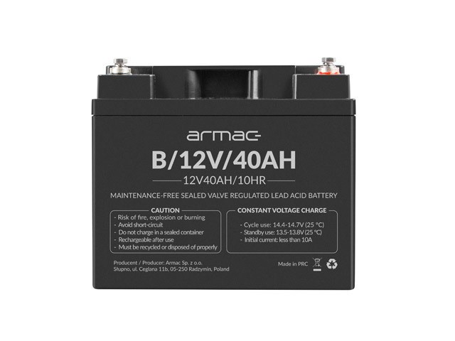 BATERÍA UNIVERSAL ARMAC VRLA AGM 12V/40AH 1