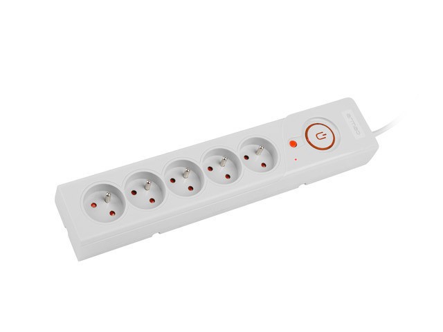 PROTECTOR CONTRA SOBRETENSIONES ARMAC Z5 3M 5X SALIDAS FRANCESAS 10A ORGANIZADOR DE CABLES GRIS 2