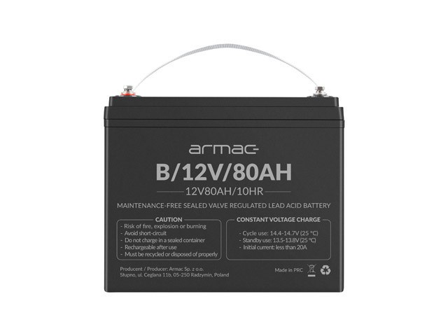 BATERÍA UNIVERSAL ARMAC VRLA AGM 12V/80AH 1