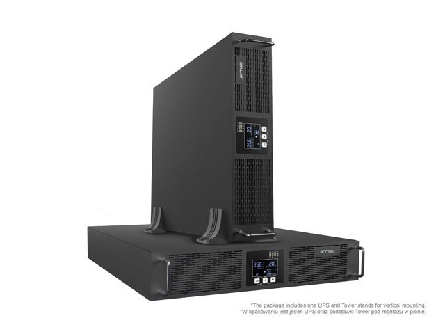 UPS RACK ARMAC R/2000I/PF1 EN LÍNEA 2000VA 8X TOMAS IEC C13 USB-B LCD CAJA METÁLICA 1