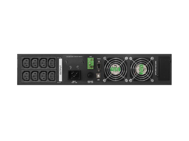 UPS RACK ARMAC R/2000I/PF1 EN LÍNEA 2000VA 8X TOMAS IEC C13 USB-B LCD CAJA METÁLICA 8