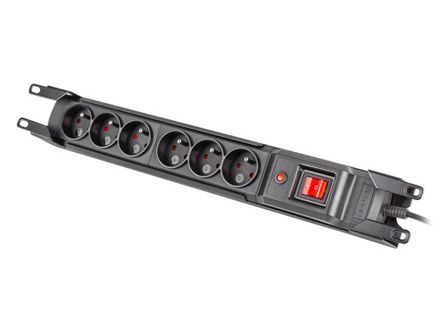 PROTECTOR CONTRA SOBRETENSIONES ARMAC MULTI M6 RACK 19" 3M 6X TOMAS IEC NEGRO 3